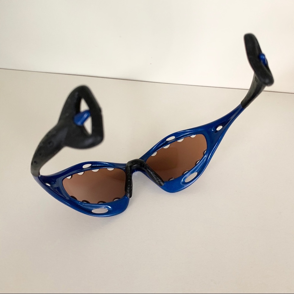 Vintage Oakley OG Pro racing jacket sunglasses in blue - Picture 5 of 16
